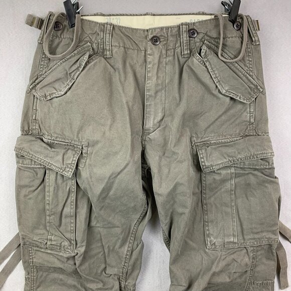 Gap Mens Pants 30 Gray Cargo Paratrooper Straight Leg Army Military Retro 30x32 - Picture 2 of 12